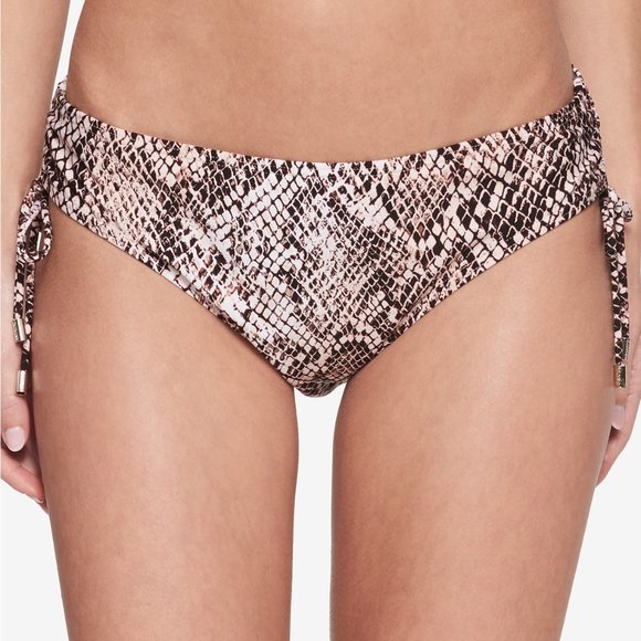 Calvin Klein Chameleon Nectar Shirred Side Tie Bikini Bottoms Large - Picture 1 of 6